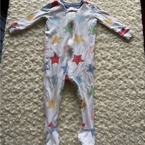Size 9-12 Months Primary Colorful Star Patterned Kids One Piece Footie